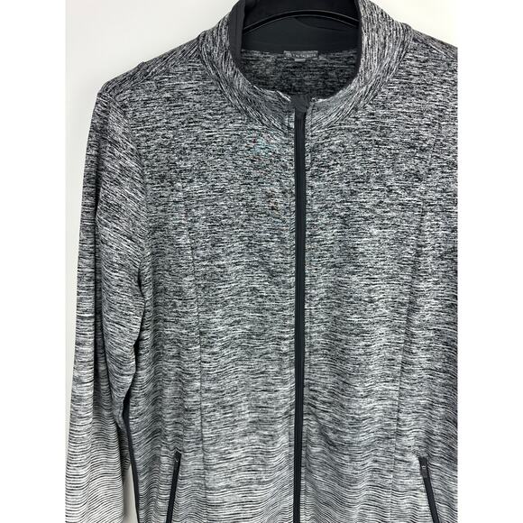 T by Talbots Ombre Black & Grey Striped Full Zip Jacket Stretch Plus Size 2X - Picture 5 of 14